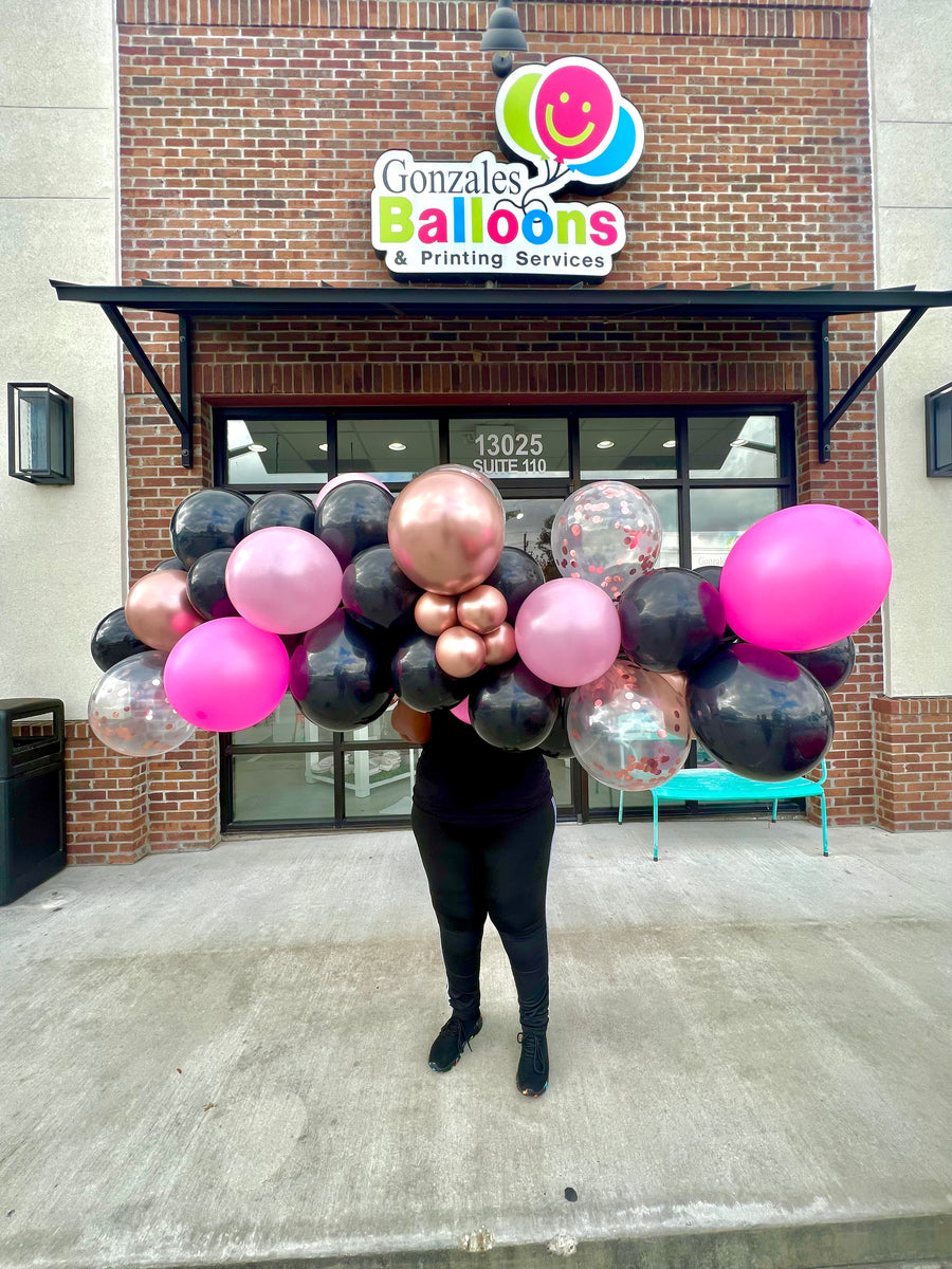 Black N Pink GARLAND(TO GO NO INSTALL) Gonzales Party Store
