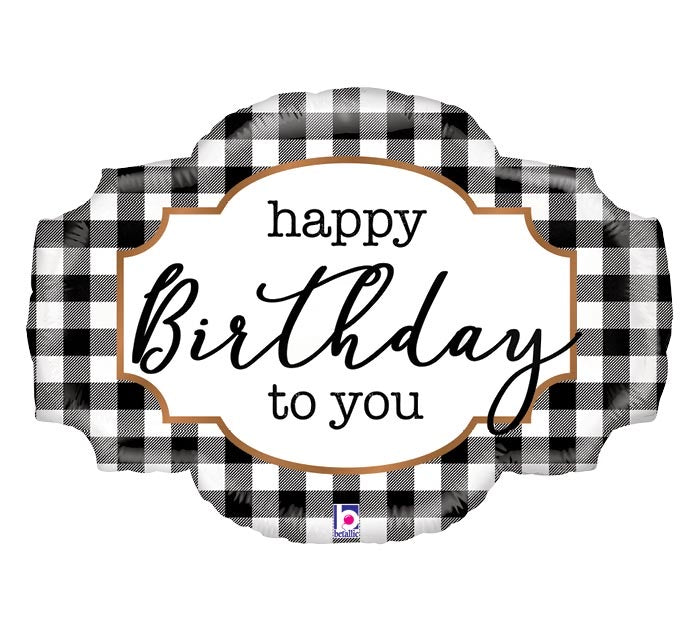 Happy Birthday Plaid