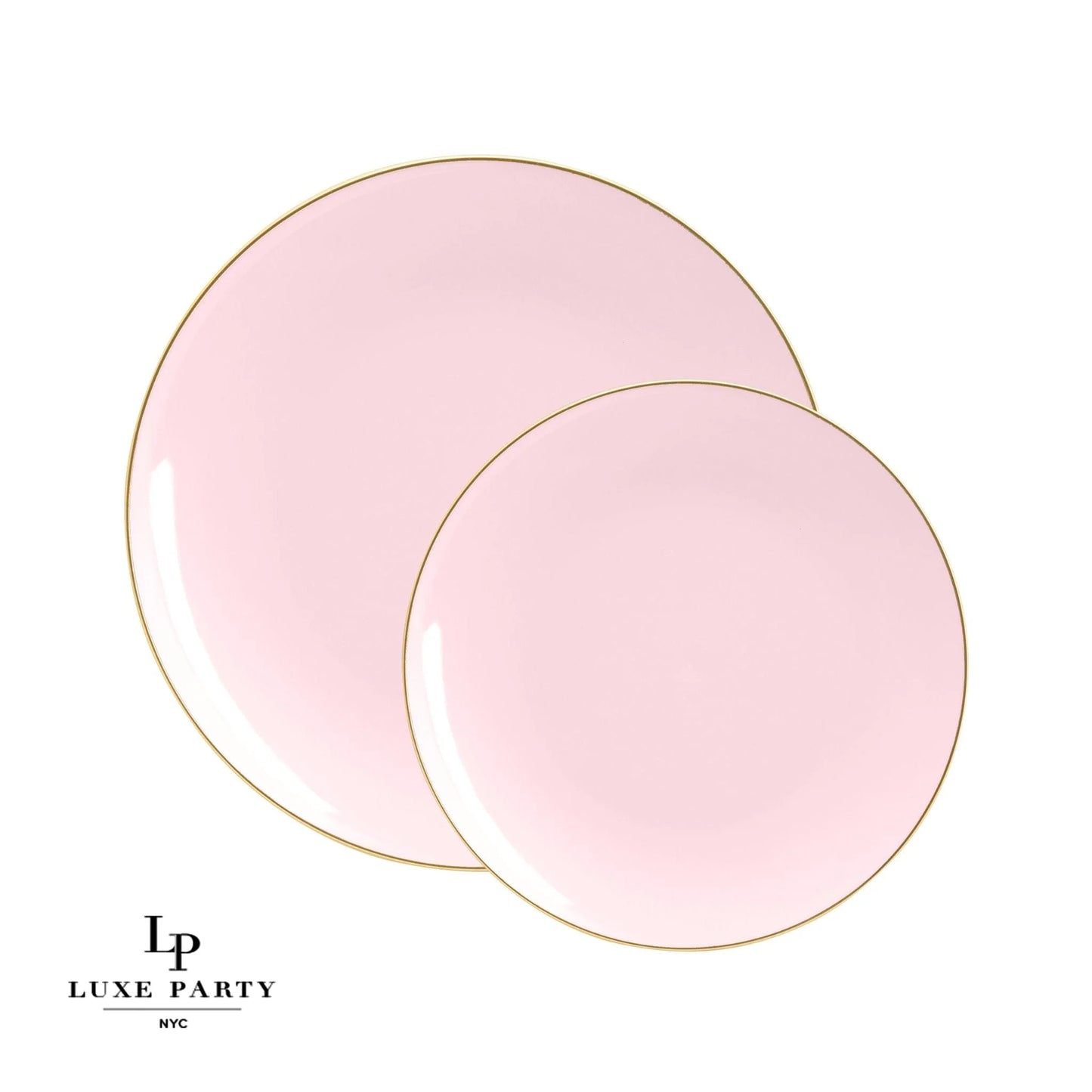 Blush • Gold Plastic Plates | 10 Pack