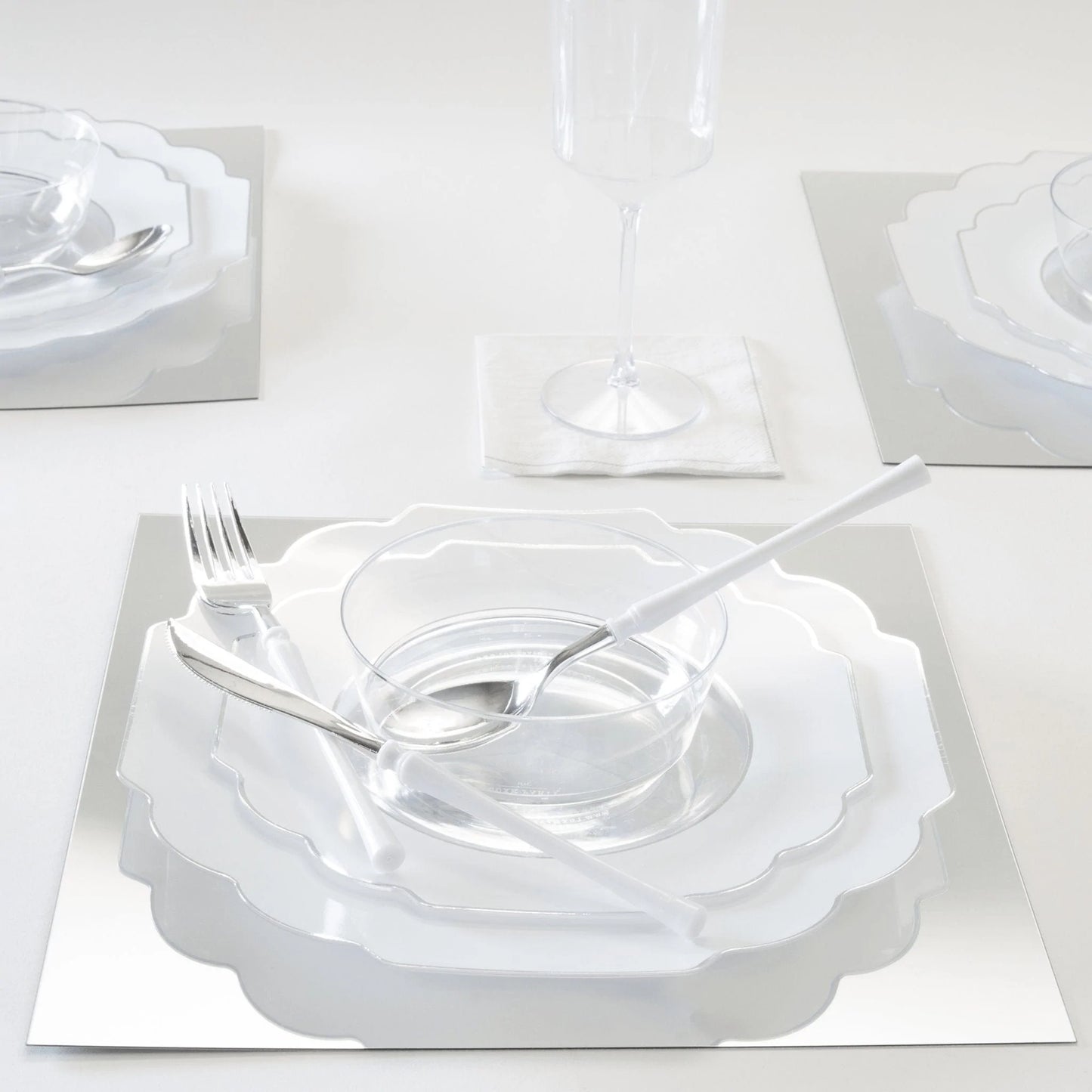 Upscale Clear Plastic Wine Cups | 4 Cups
