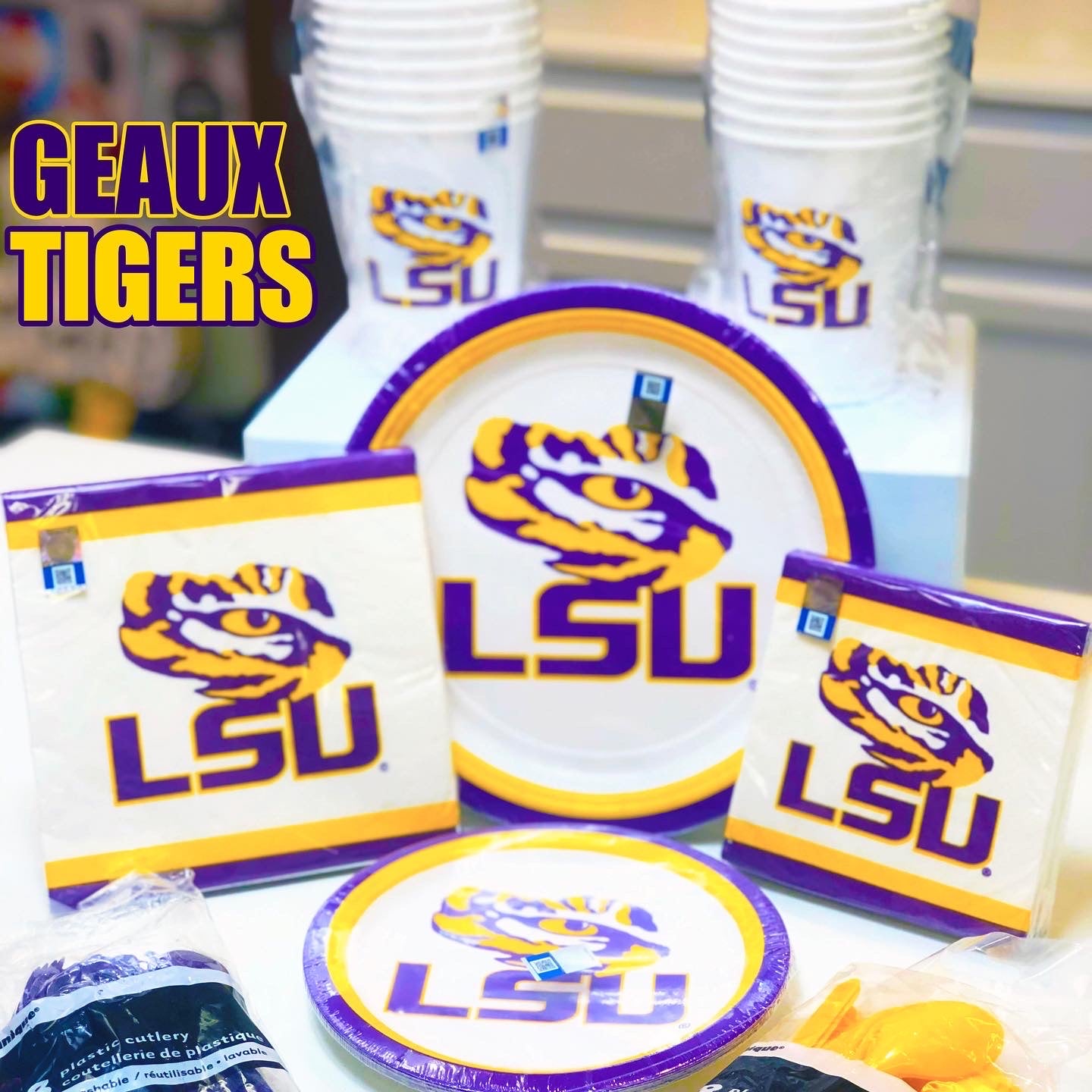 LSU Geaux Tigers Party Supplies Package Deal