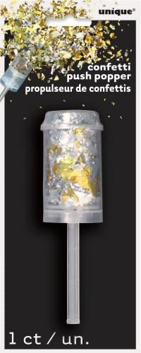 Foil Confetti Push Popper - Gold/Silver