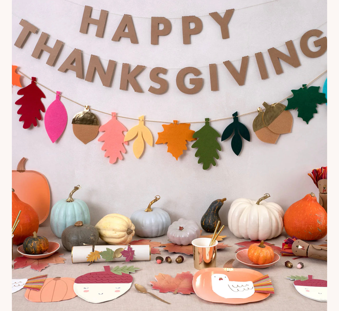 Thanksgiving Fringed Turkey Napkins (x 16)