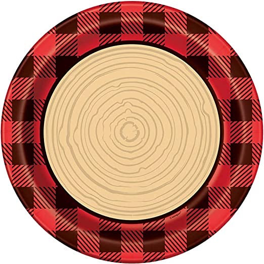 Lumber Jack Plaid Dinner Plates 8ct