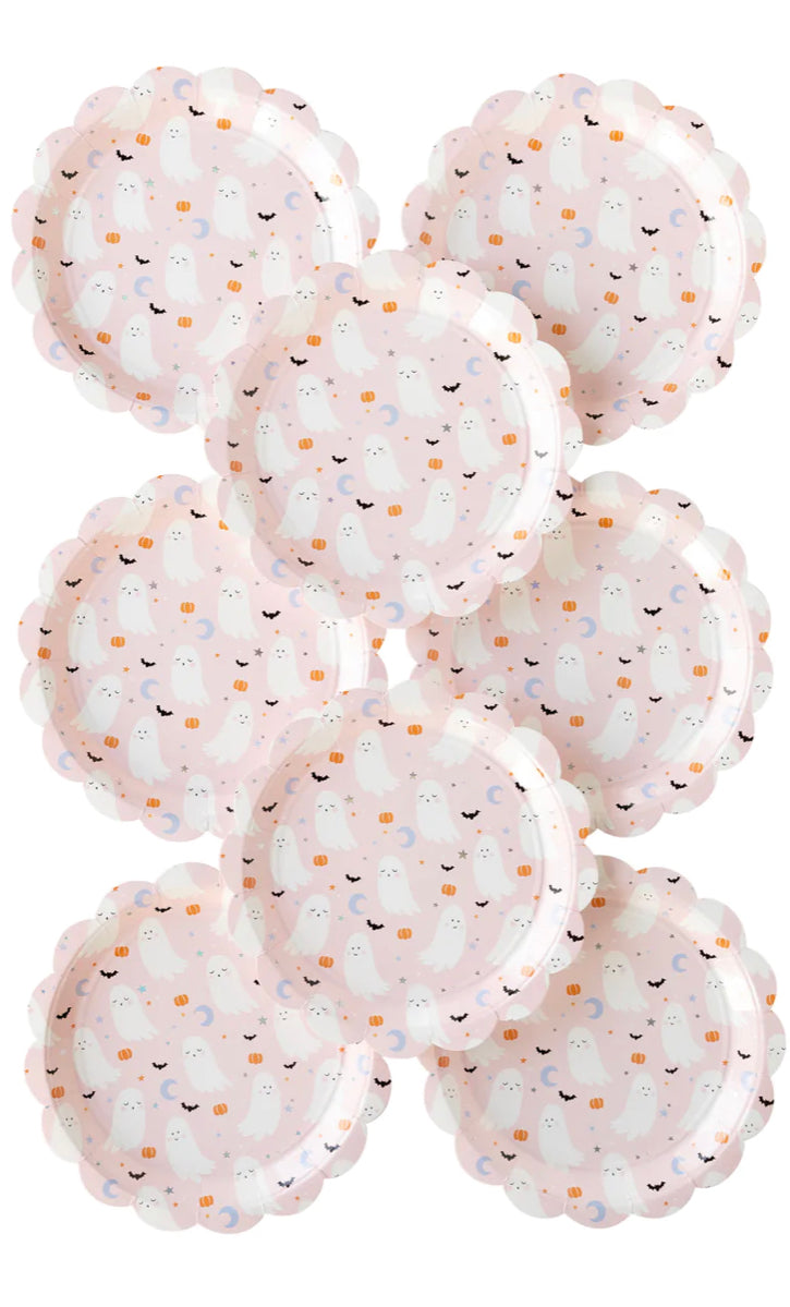 TRICK OR TREAT ICON SCALLOPED PLATE