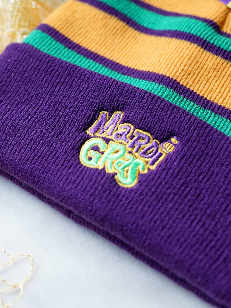 Mardi Gras Beanie Hat*