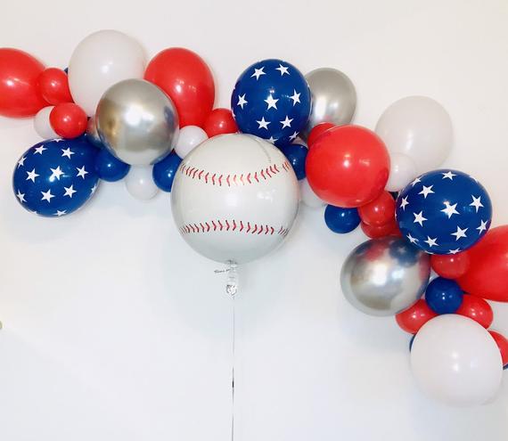 Baseball Batter Up BALLOON GARLAND (TO GO NO INSTALL)