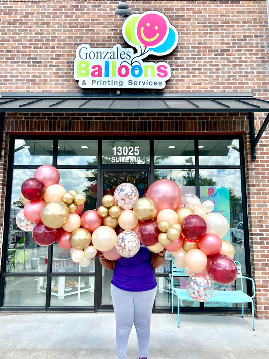 Burgundy Blush & Gold Ready To Go Garland
