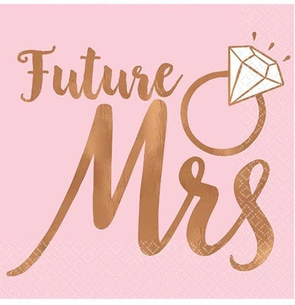 Future Mrs. Rose Gold Napkins Wedding