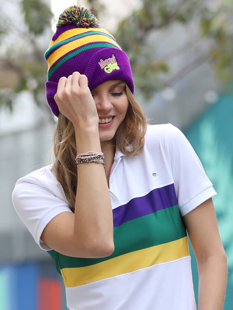 Mardi Gras Beanie Hat*