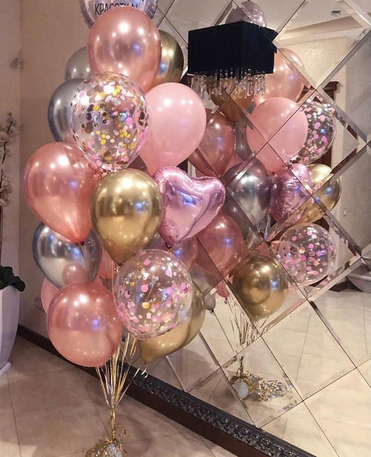 Rose Gold Balloon Bouquet, Pink Balloon, Baby Girl