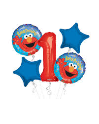 Elmo Bouquet w/ number Birthday Mylar