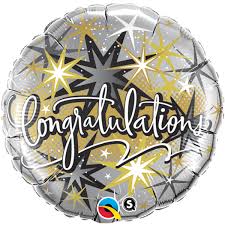 Congrats Stars Holographic Balloon 18''*