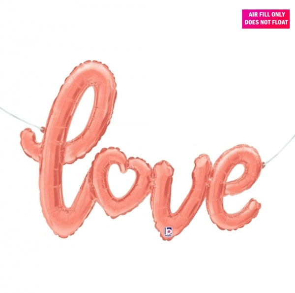 Rose Gold Love Air-Filled Banner