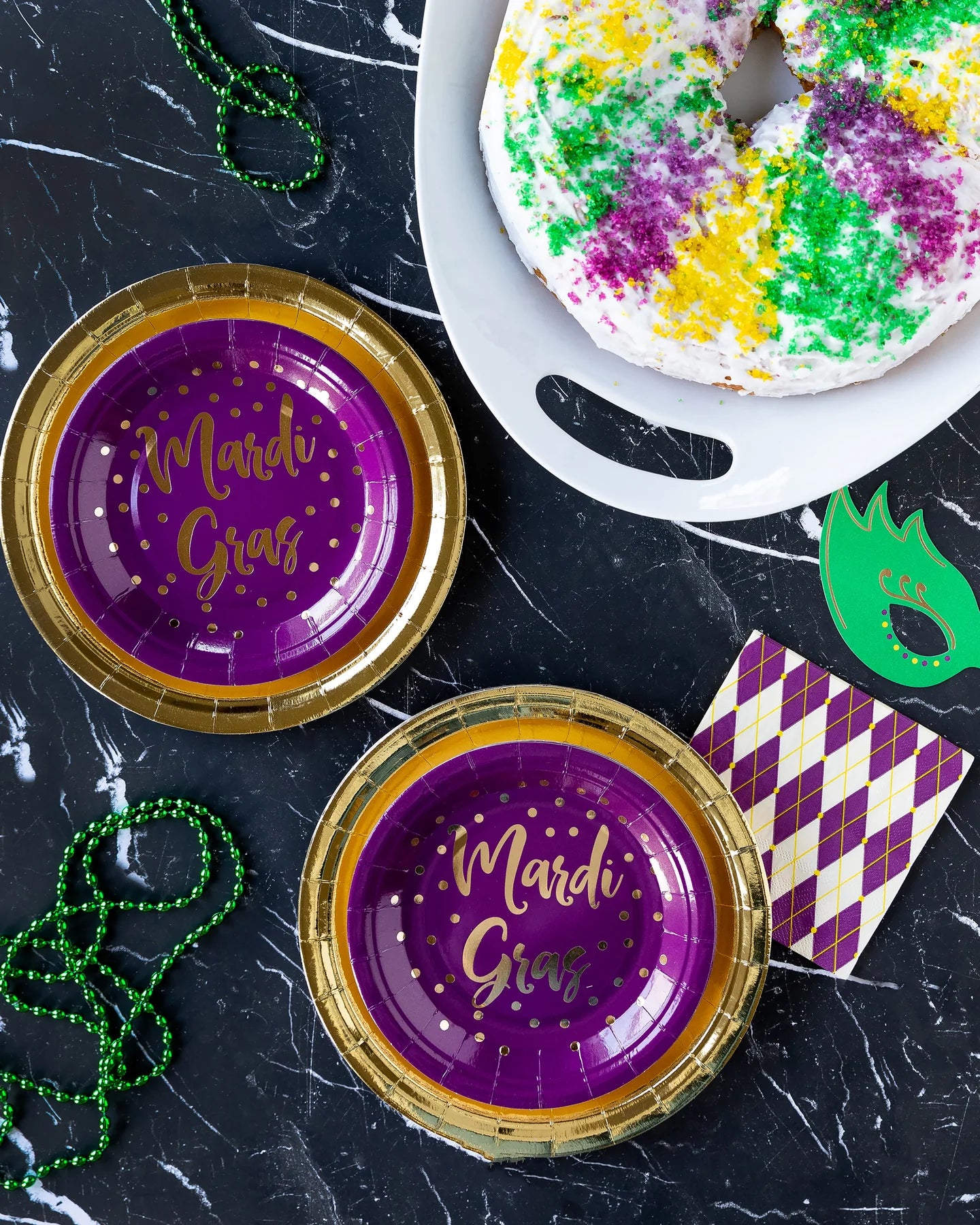 MARDI GRAS PAPER PLATES