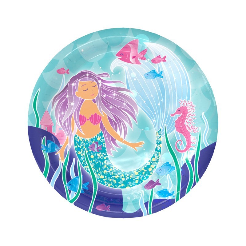Mermaid Dinner Plates Large