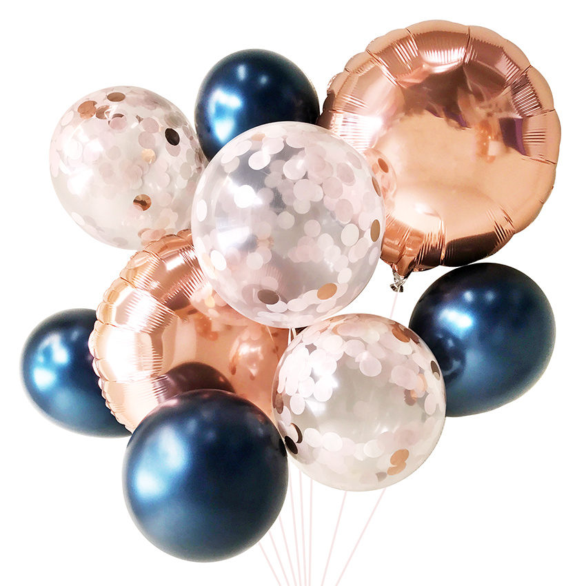 Balloon Bouquet - Navy & Blush