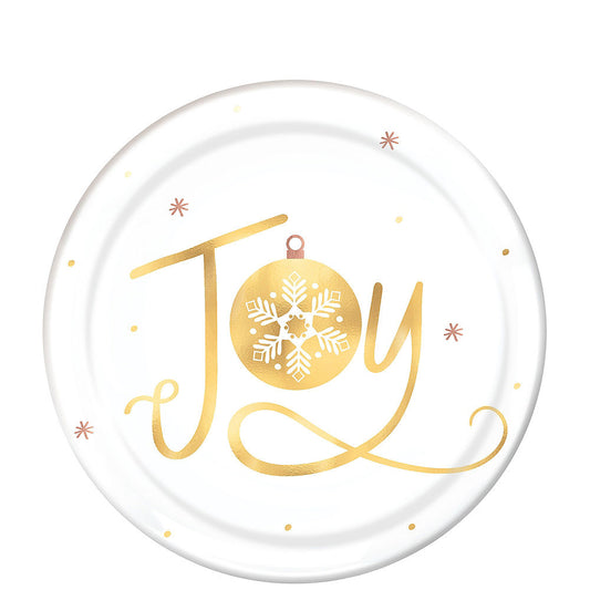 Metallic Joy Plastic Dessert Plates, Set of 4 Plates*