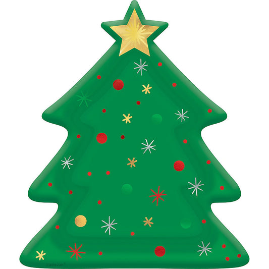 Christmas Tree Dinner Plates 8ct*