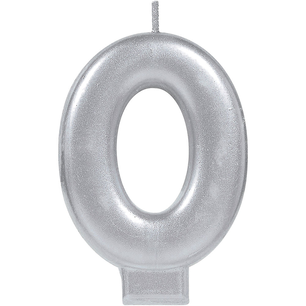 Silver Number Candles