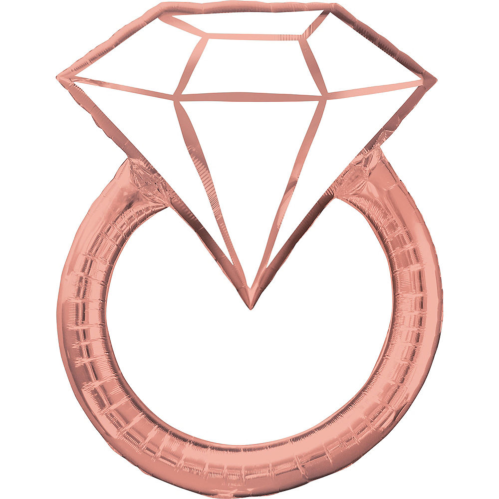 Giant Rose Gold Ring Balloon, 30in