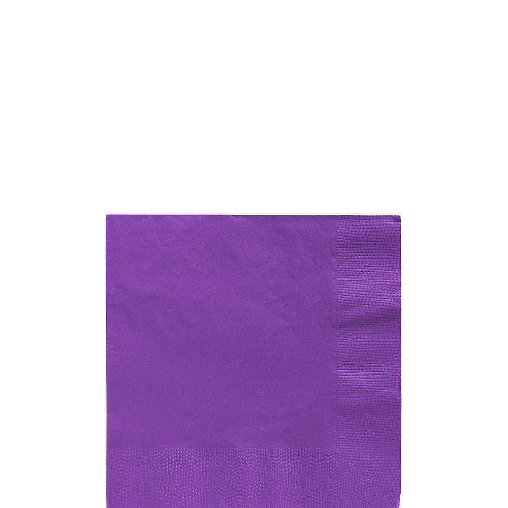 Purple Beverage Napkins 50ct