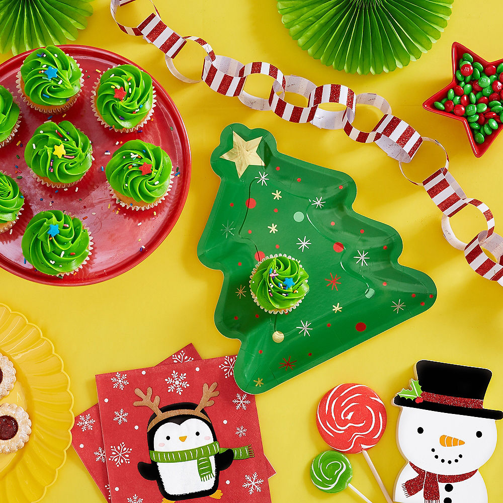 Christmas Tree Dinner Plates 8ct*