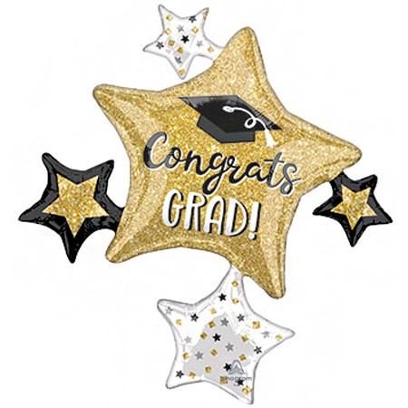 Congrats Gras Metallic Star