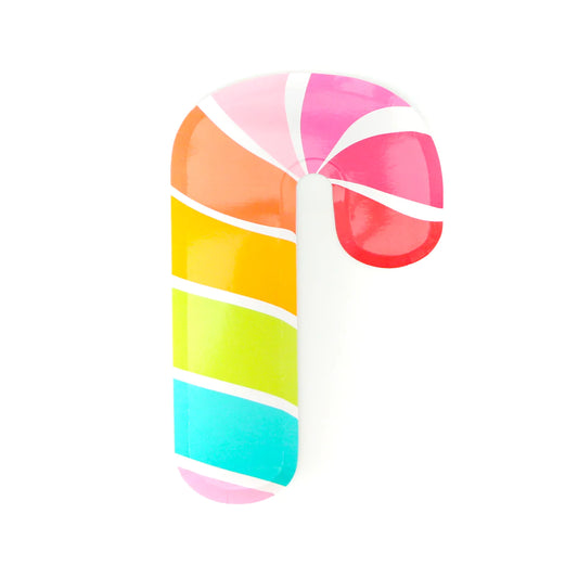 Rainbow Candy Cane Paper Plates, 8 Count*