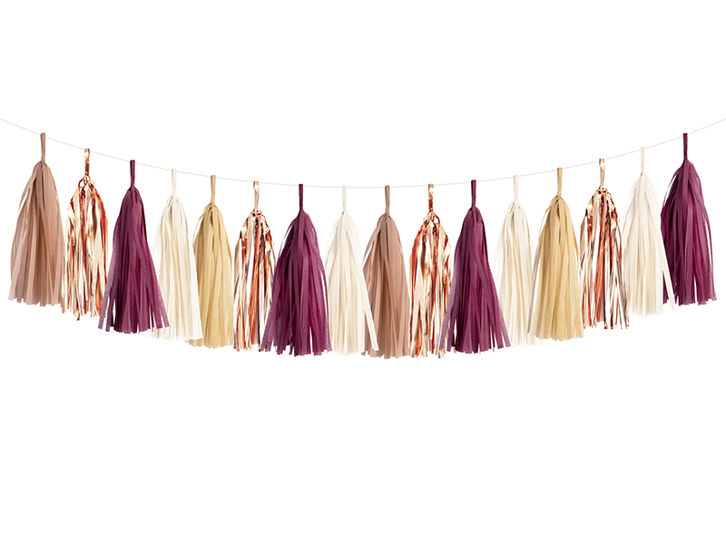 Tassel Garland DIY Kit - Burgundy & Rose Gold