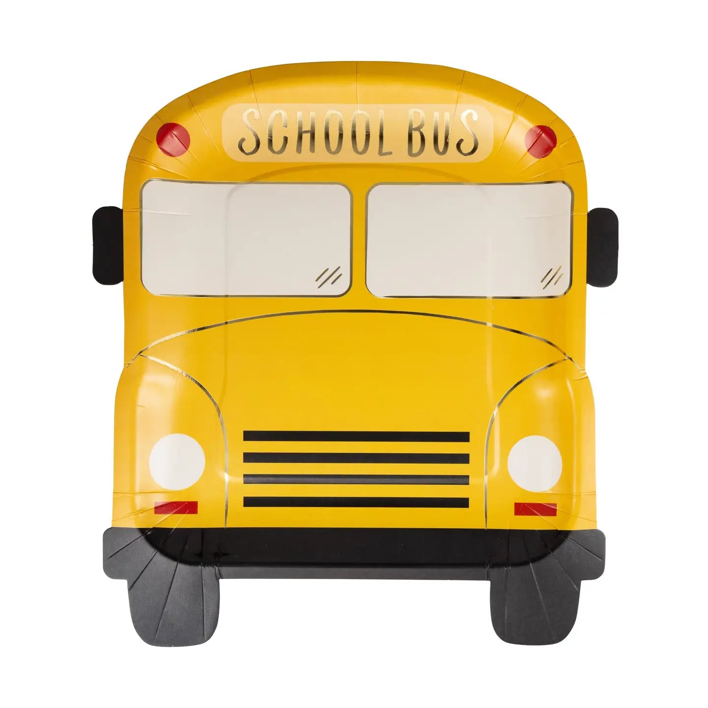 School Bus Shaped Paper Plate, 8 Count*
