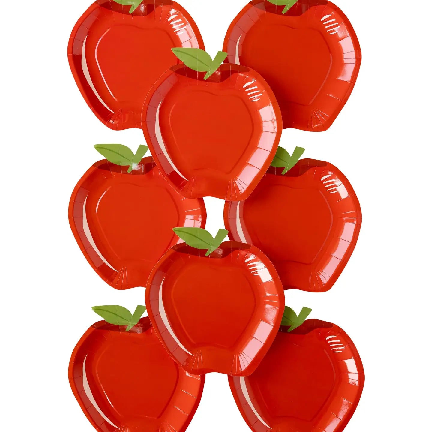 Red Apple Shaped Plate, 8 Count*