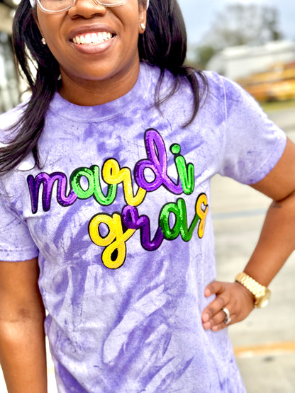 Mardi Gras Tie-Dye Shirt