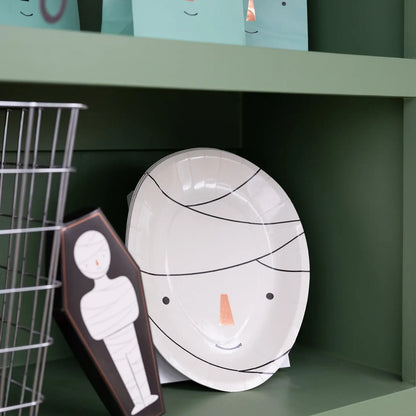 Frank & Mummy Mummy Shaped 10" Paper Plate (8 Count)