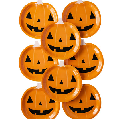 PUMPKIN SHAPED PAPER PLATE
