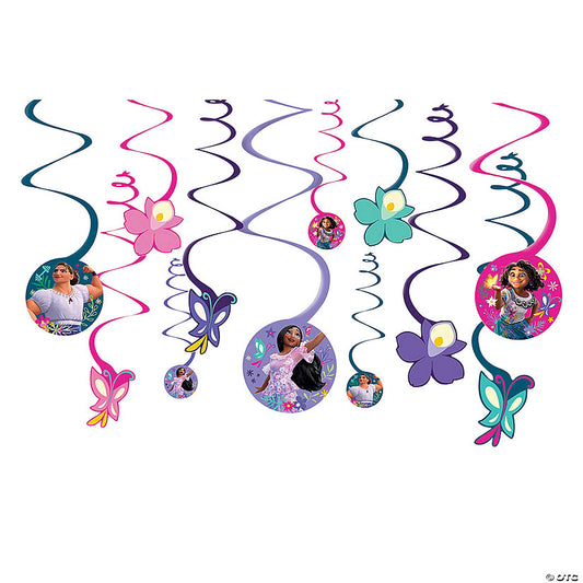 Encanto Cardstock Swirl Decorations, 12ct