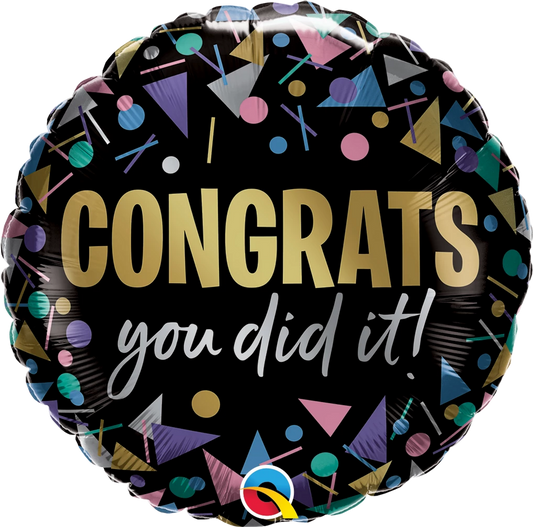 Congrats You Did It Metallic Foil Balloon