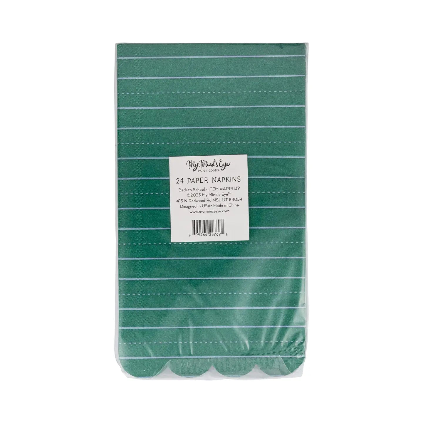 Green Ruled Paper Dinner Napkin - 24 Count*