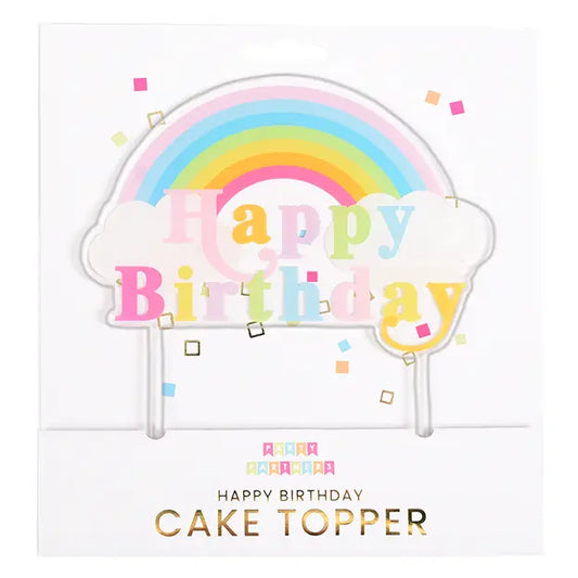 Rainbow Birthday Cake Topper