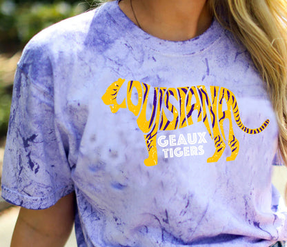 Geaux Tigers Tie-Dye