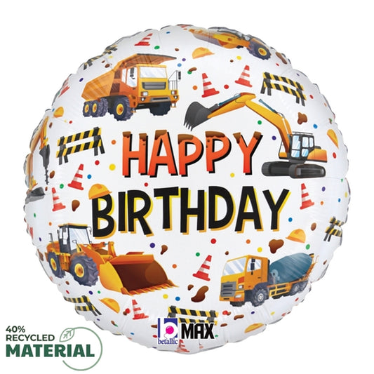 Happy Birthday Construction, 18 Inch