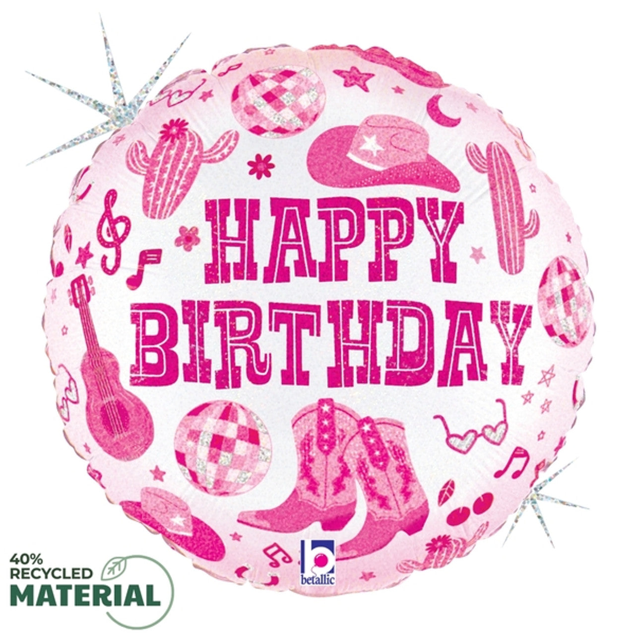 Disco Cowgirl Birthday, 18"