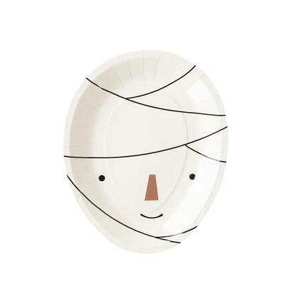 Frank & Mummy Mummy Shaped 10" Paper Plate (8 Count)