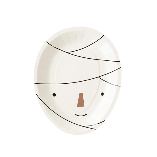 Frank & Mummy Mummy Shaped 10" Paper Plate (8 Count)