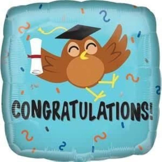 Congrats Owl Grad 18" Balloon