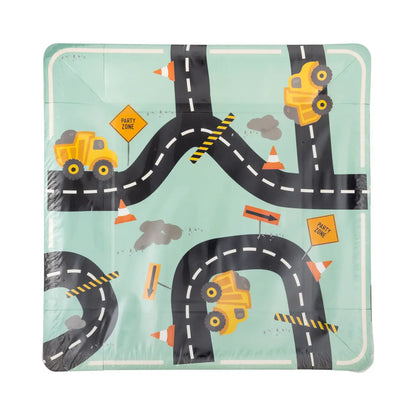 Construction Road 9" Plate (8 count)