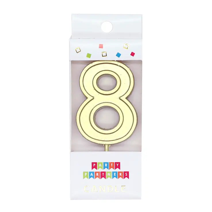 Gold Candle Cake Top  Number