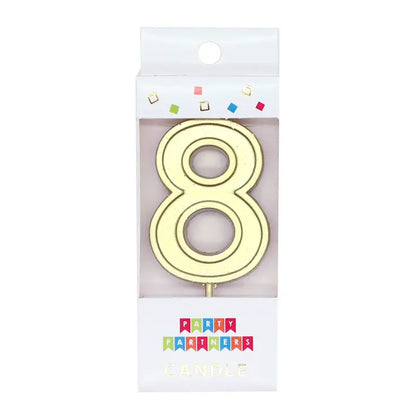 Gold Candle Cake Top  Number