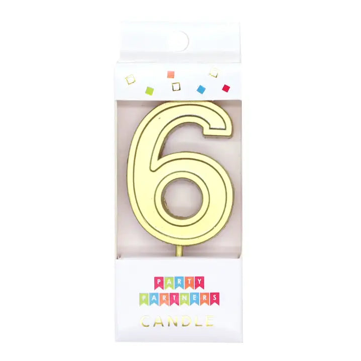 Gold Candle Cake Top  Number