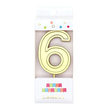 Gold Candle Cake Top  Number